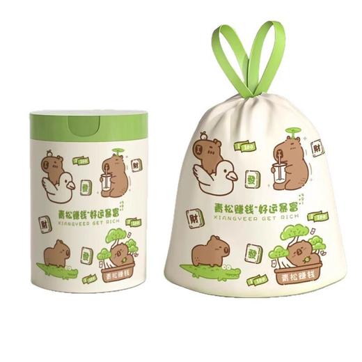 免撕抽绳垃圾袋特厚手提式厨房专用塑料袋卫生间加厚家用清洁袋子 商品图4