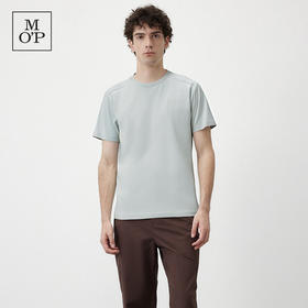 Marc O'Polo/MOP夏季新款休闲吸湿速干压胶冲孔透气舒适短袖T恤男
