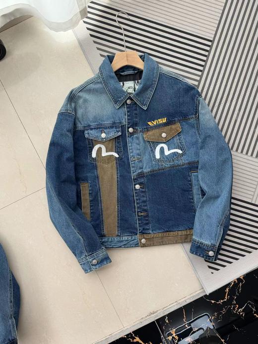 F030689男士解构风格拼布牛仔夹克外套男春秋款牛仔衣 商品图10