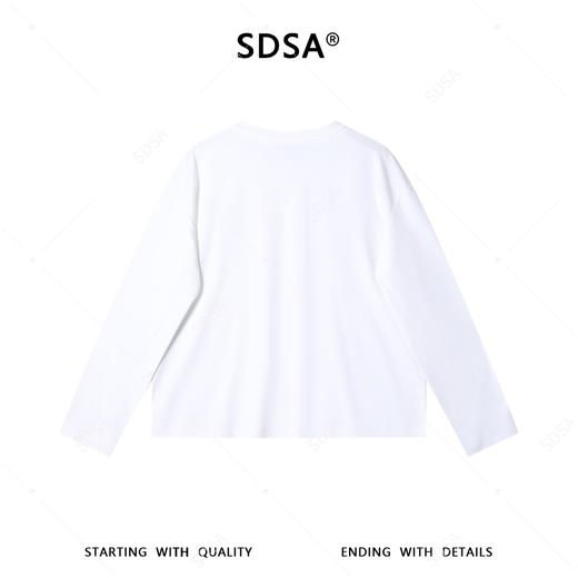 SDSA男装2026新款高贵轻奢韩版纯色双层领肌理长袖百搭时尚上衣 商品图4