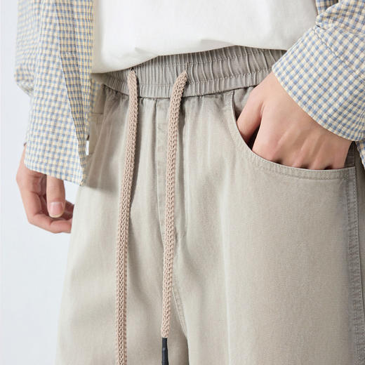 墨麦客男装美式休闲天丝棉男士裤子2026春款松紧腰休闲裤男91555. 商品图1