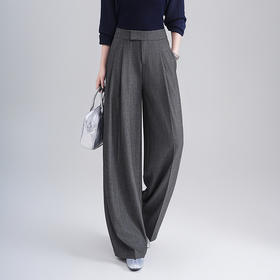 「高货rg」全新升级【铂金会员201/天猫269/差价68】(14601)洛诗琳气质百搭阔腿裤2026春季高级感斜插口袋休闲西装裤