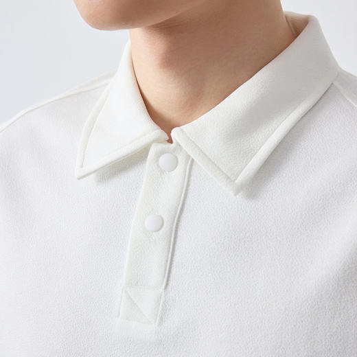 墨麦客男装高智通勤肌理短袖POLO衫男2026新款纯色男士t恤75211. 商品图3