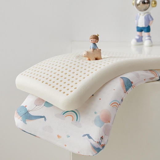 日式无印卡通婴童定型乳胶枕婴儿 枕头枕芯超低乳胶儿童枕头0-3岁 商品图2