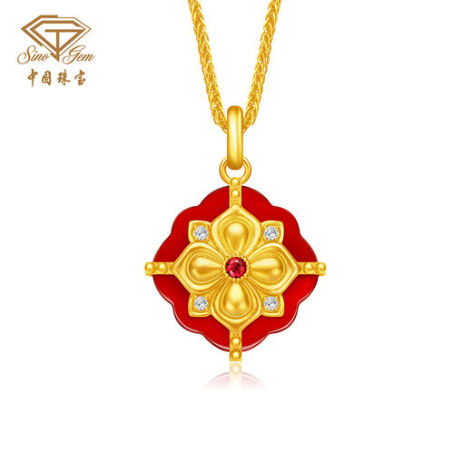 「金钿点睛」黄金足金同心钿套链 商品图2