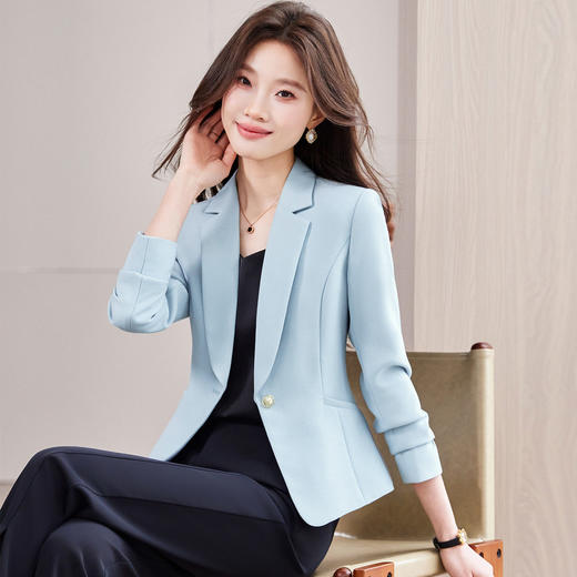 「自」全新升级【铂金会员174/天猫229/差价55】(05132)洛诗琳气质通勤小西装2026春季新款百搭收腰西装外套女 商品图0
