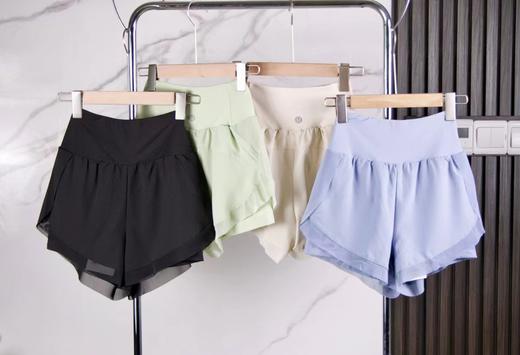 F030669运动短裤女夏季高腰健身跑步裤防走光透气速干训练三分裤瑜伽裤 商品图0