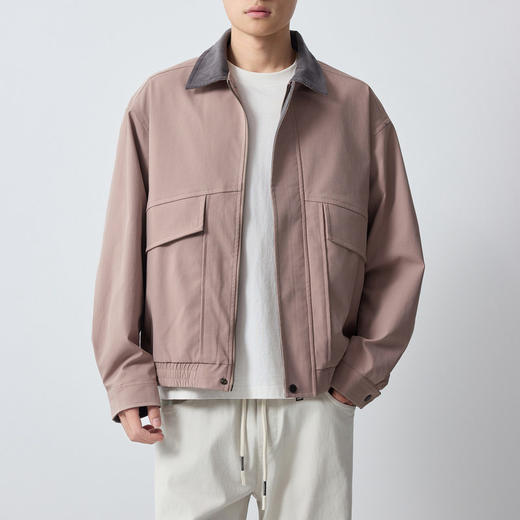 墨麦客男装高智通勤工装夹克男2026春季新款灯芯绒领外套男81576. 商品图1