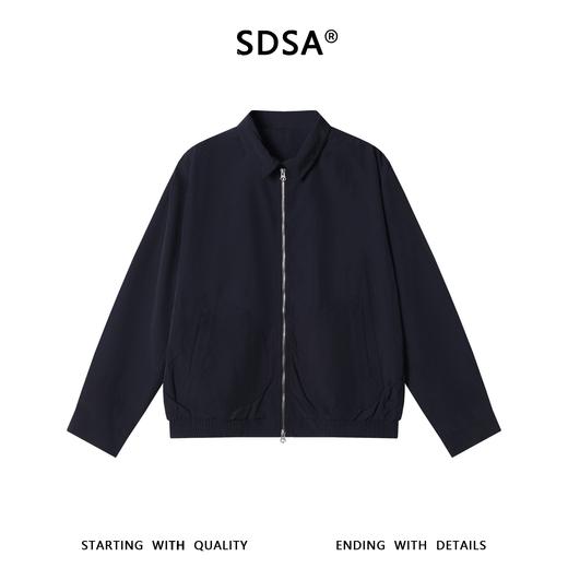 SDSA男装2026新款高贵轻奢极简风翻领拉链夹克弧形口袋设计休百搭 商品图0