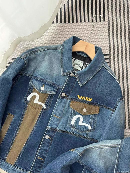 F030689男士解构风格拼布牛仔夹克外套男春秋款牛仔衣 商品图3