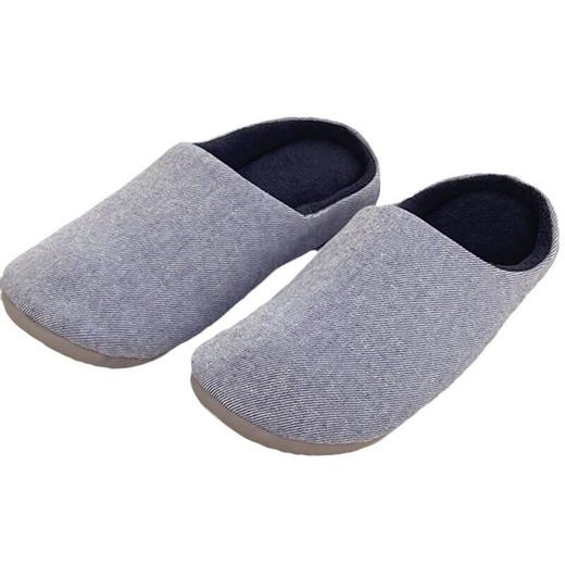 【清仓品】日式无印全棉家居拖鞋良品纯色情侣地板拖鞋冬加绒防水 商品图4