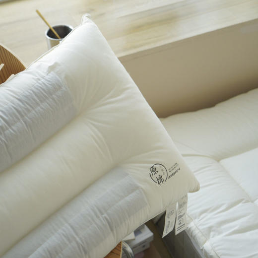 日式无印原棉烫画绗缝荞麦枕芯良品纯色荞麦枕头成人全棉枕芯柔软 商品图1