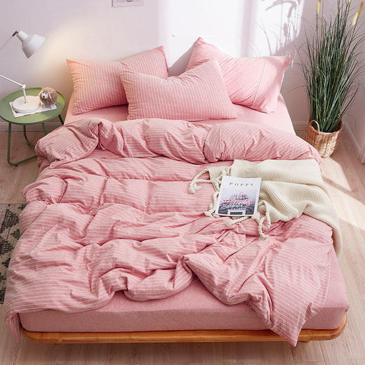 【原南通素艺】天竺棉四件套全棉良品针织棉秋冬裸睡床上用品民宿 商品图2