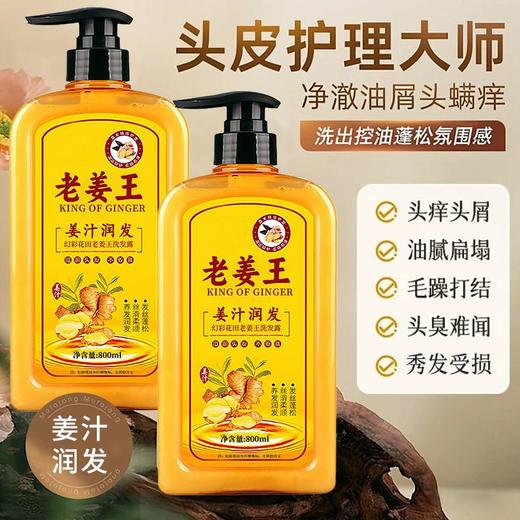 老姜王生姜洗发露护发去屑洗发膏止痒洗发乳洗发露800ml 商品图2