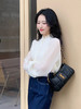 【百图定制】【白月光衬衫】木耳边衣领 设计感长袖花边立领 衬衫 商品缩略图3