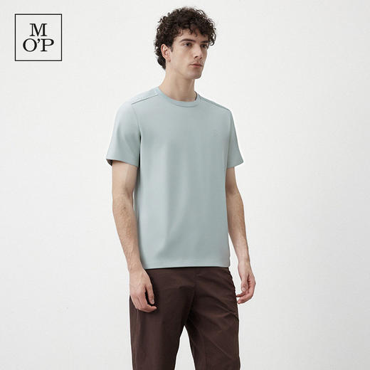 Marc O'Polo/MOP夏季新款休闲吸湿速干压胶冲孔透气舒适短袖T恤男 商品图2