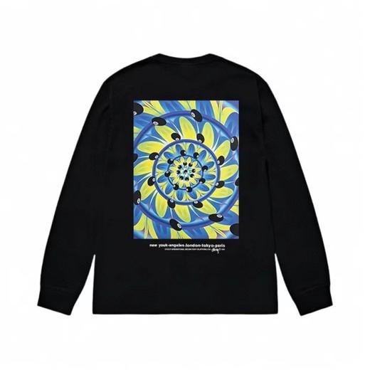 F030685柔软舒适礼花筒印花情侣圆领长袖T恤 商品图6