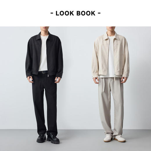 墨麦客男装高智通勤莱赛尔男士外套2026春新款老钱风夹克男81569. 商品图4