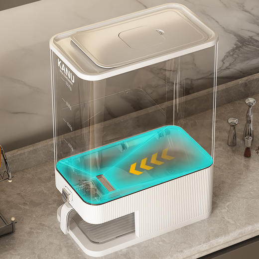 【食品级材质!按压米桶】食品级按压米桶  防虫防潮密封家用厨房米缸 杂粮收纳容器大塑料米箱 商品图2