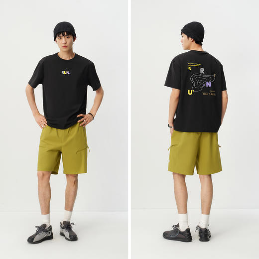 森马短袖T恤男夏季撞色多彩印花针织衫2026新款速干防晒情侣上衣 商品图4