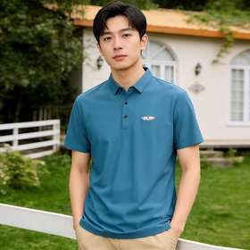 【歼20款冰感商务翻领短袖】歼20系列夏季男士polo衫冰感无痕商务翻领短袖上衣03h