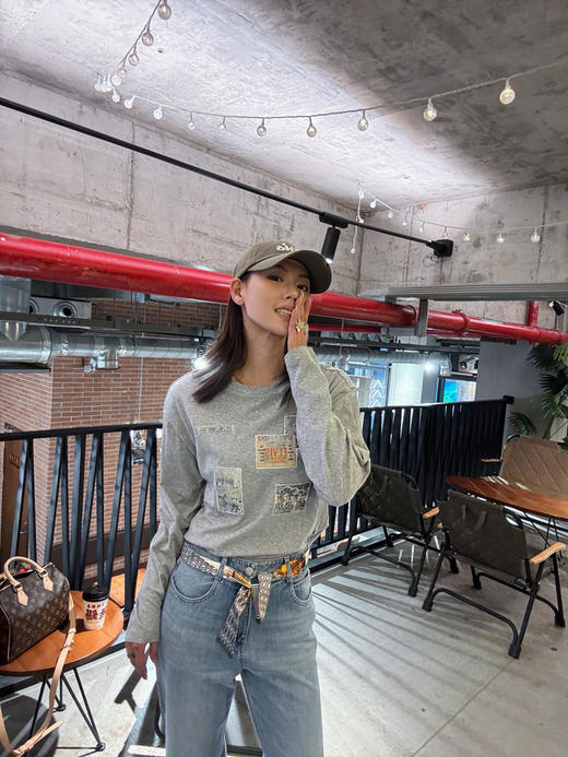 【美式街头】噢蜜ooomeooo设计师款美式贴布柔软轻便长袖t 商品图6