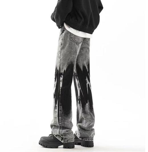 F0306103美式街头水洗面料弹力休闲牛仔裤男女同款 商品图4