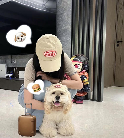 纯正韩单emis可乐标狗爪刺绣棒球帽鸭舌帽 商品图13