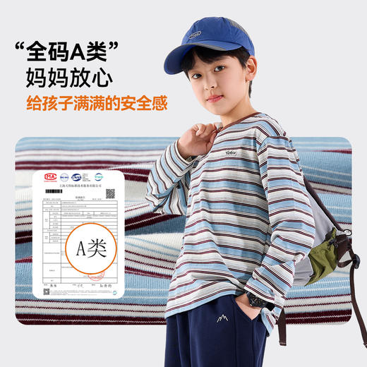 【纯棉】男童T恤长袖儿童上衣春季新款男孩衣服大童打底衫A类Z6ATX153 商品图3