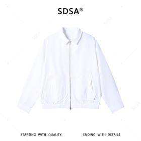 SDSA男装2026新款高贵轻奢极简风翻领拉链夹克弧形口袋设计休百搭