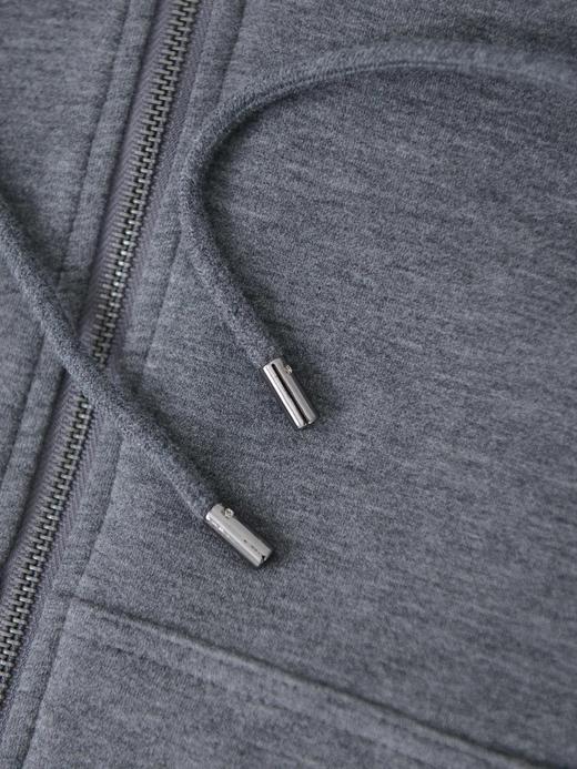 F030608春季新品蚕丝羊绒空气层休闲百搭连帽外套 商品图6