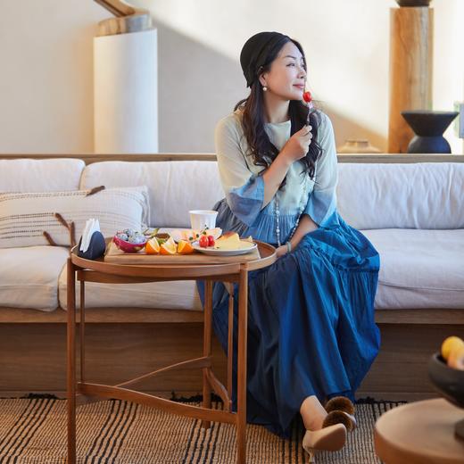 【林栖设计小店】手工绣花|渐变多色婴儿棉宽松百搭层次感花边2026夏新款连衣裙1962125 商品图2