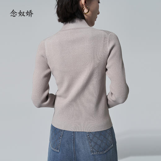 【商场同款】CNR6395 “ 浅灰色立领开衫 ” 软糯舒适 好穿好搭配 定染色系雅致好看 商品图1