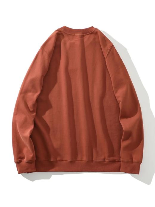 F030604抓绒保暖套头衫纯色阿美咔叽风休闲圆领长袖卫衣 商品图14