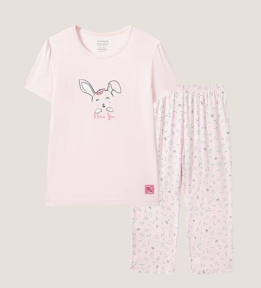 【超级英雄】SCHIESSER德国舒雅女童莫代尔轻柔舒适可爱小兔家居休闲套装110码-160码）3F/27272H 商品图1