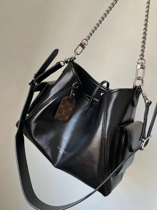 F030635黑色机车包大容量腋下单肩carryall黑武士包 商品图3