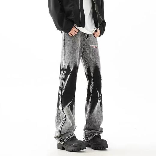 F0306103美式街头水洗面料弹力休闲牛仔裤男女同款 商品图1