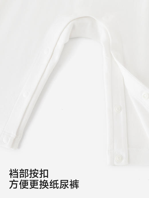 英氏婴儿衣服女宝宝春秋新款长袖假两件连体衣哈衣YRHAJ1S054A 商品图3
