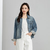 「高货xg」全新升级【铂金会员284/天猫379/差价95】(01253)洛诗琳气质休闲牛仔外套2026春季摩登复古翻领短上衣女 商品缩略图2