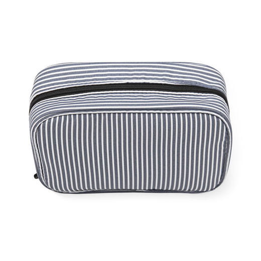 日文无印条纹收纳包良品化妆品收纳盒洗漱零钱手机小件旅行收纳包 商品图4