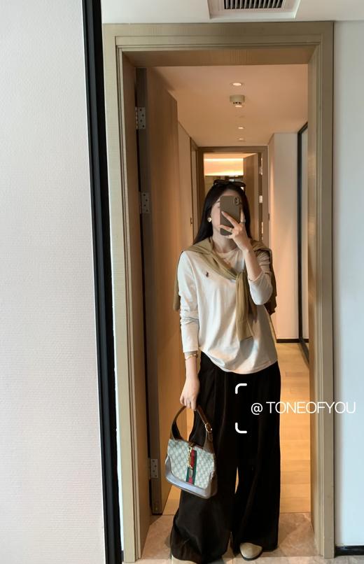 拉夫原版正品糯叽叽舒服莫代尔长袖T 商品图14