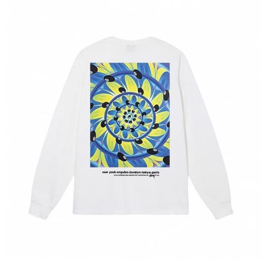 F030685柔软舒适礼花筒印花情侣圆领长袖T恤 商品图2