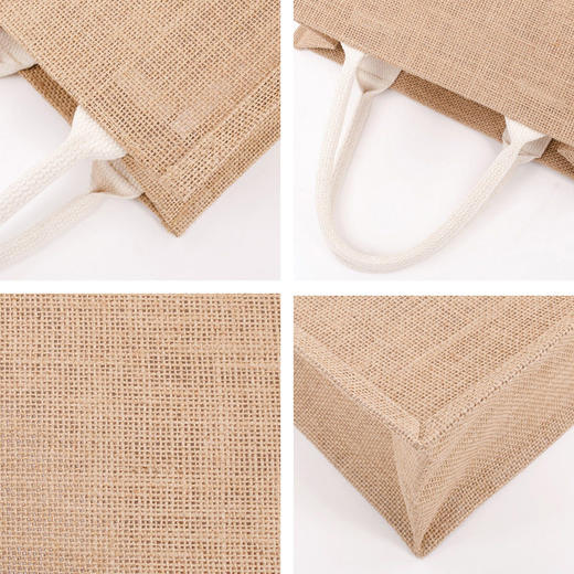 日式无印麻布袋良品便携购物袋本色麻布袋子纯色布包学生书袋书包 商品图1