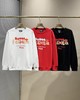 F0306125情侣套头卫衣精梳棉面料26春新年男女同款红色上衣 商品缩略图0