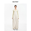 SELFWHO棉混纺卡其色可调节背带牛仔连体裤2026季新款宽松弯刀裤 商品缩略图0