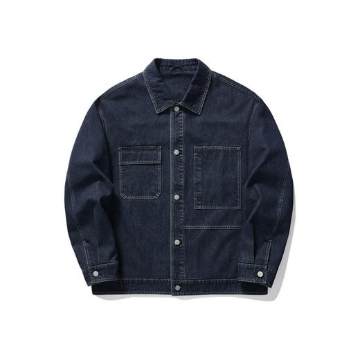 墨麦客简约明线牛仔外套男2026春季款口袋装饰翻领男士夹克80855. 商品图4