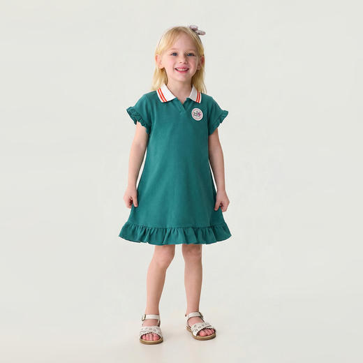 马克珍妮元气花边女童凉感POLO裙2026年夏装新款561061 商品图2