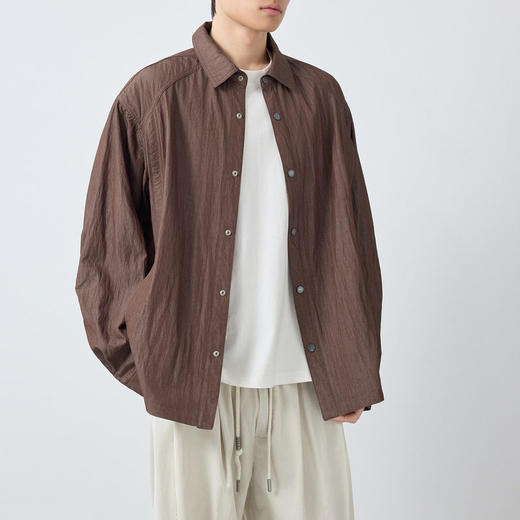 墨麦客男装美式复古衬衫式夹克男2026春季新款宽松男士外套81609. 商品图2