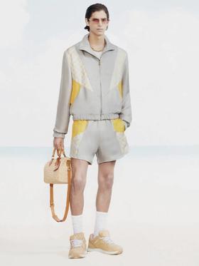 驴家25ss拼接撞色梭织短裤（DY）