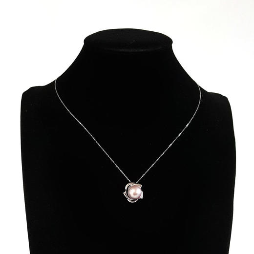 【天然正品】周大福AU750白金镶天然近完美约12.4MM珍珠吊坠项链 18.6*18.3*12.9MM（皆取最大值）280226NJT21 商品图6